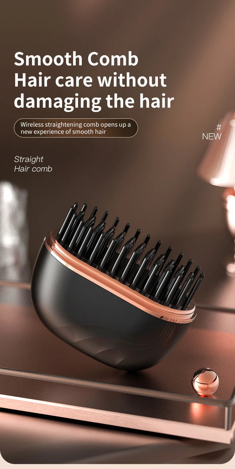 MYRA™ SmoothGo – Mini Heating Brush for Smoothing & Taming
