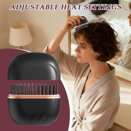 MYRA™ SmoothGo – Mini Heating Brush for Smoothing & Taming