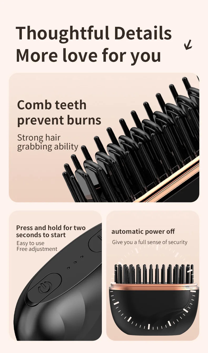 MYRA™ SmoothGo – Mini Heating Brush for Smoothing & Taming