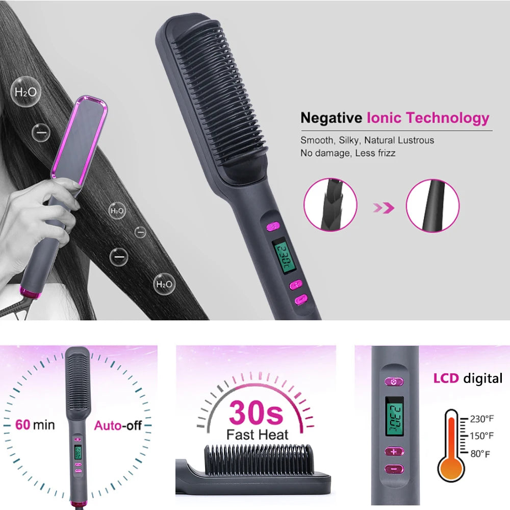 MYRA™ – Professional heated ionic smoothing brush