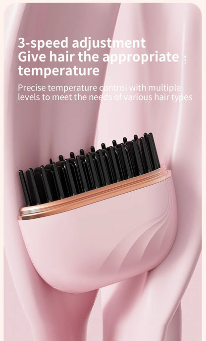 MYRA™ SmoothGo – Mini Heating Brush for Smoothing & Taming