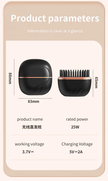 MYRA™ SmoothGo – Mini Heating Brush for Smoothing & Taming