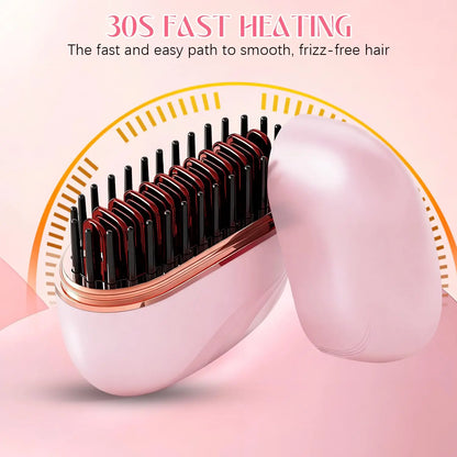 MYRA™ SmoothGo – Mini Heating Brush for Smoothing & Taming
