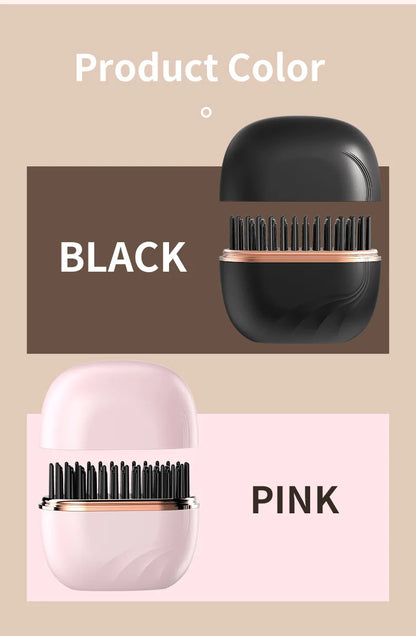 MYRA™ SmoothGo – Mini Heating Brush for Smoothing & Taming